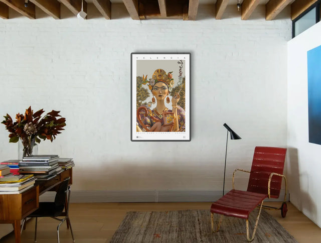 Wooden Framed Poster - Valencia Frida Kahlo